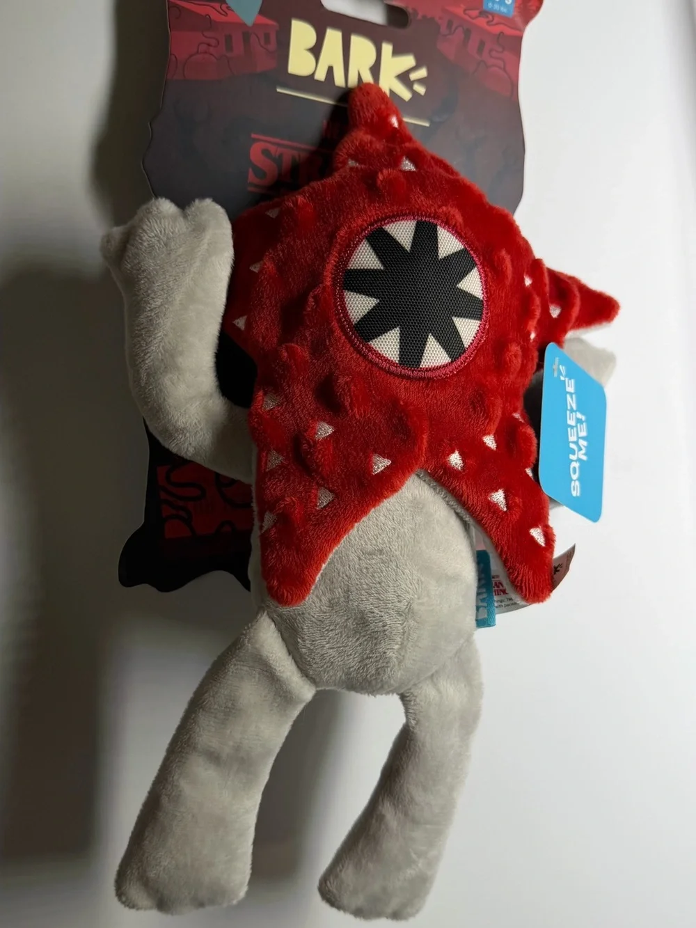 BARK Stranger Things Demogorgon Red Monster Plush Squeak Dog Toy - NWT